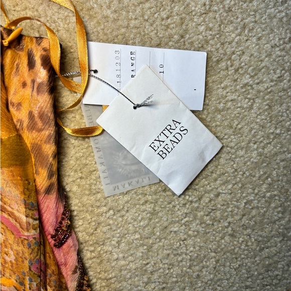 NWT vintage y2k 100% silk beaded flowy mermaid dress - Picture 5 of 8